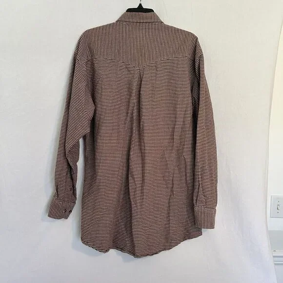 Resistol Rodeo Gear Mens Large Burgundy & Green Western Cowboy Button Up Shirt - Picture 3 of 10